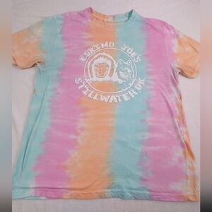 Eskimo Joe's Pink Orange & Blue Tie Dye T-shirt Size XL